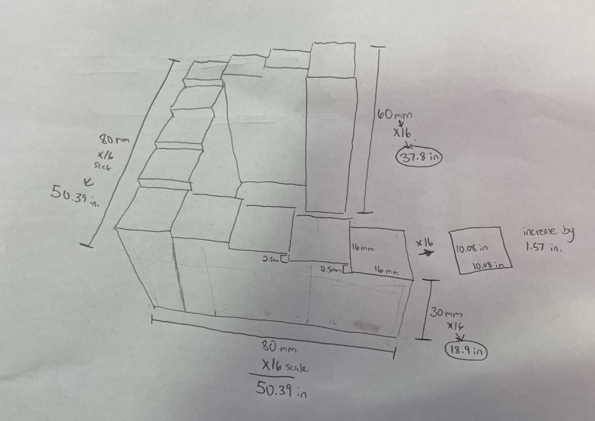 sketch of staircase build